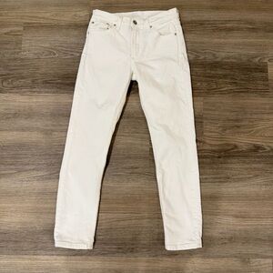 Boyish Her Slim Straight Jeans‎ Womens Size 26 White High Rise Denim